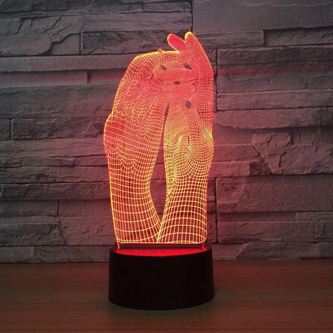 Image of Two Hands 3D Illusion Lamp