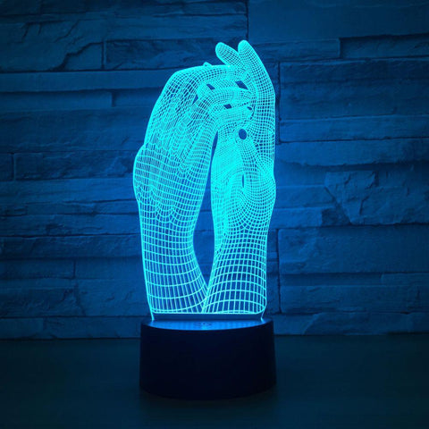 Image of Two Hands 3D Illusion Lamp