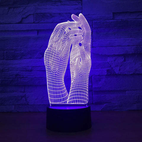 Image of Two Hands 3D Illusion Lamp