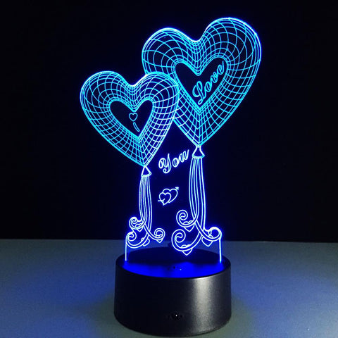 Image of Stylish Love 3D Illusion Lamp